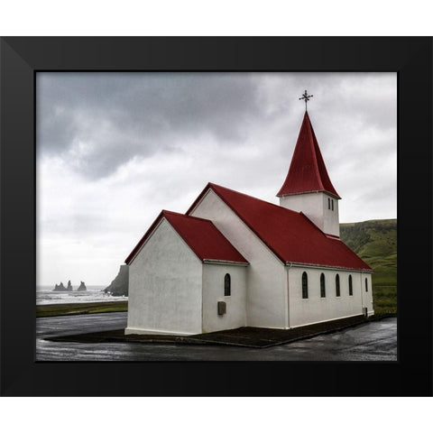 Church at Vik II Black Modern Wood Framed Art Print by Head, Danny