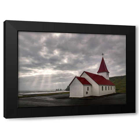 God Rays Black Modern Wood Framed Art Print by Head, Danny