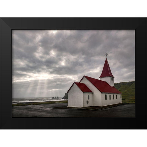 God Rays Black Modern Wood Framed Art Print by Head, Danny