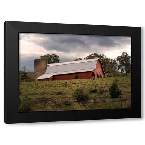 Barn at Bush Farms Black Modern Wood Framed Art Print by Head, Danny
