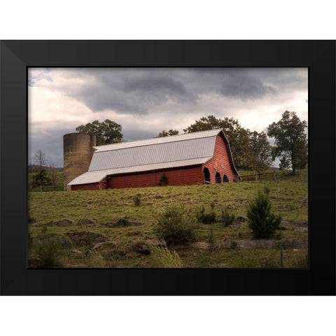Barn at Bush Farms Black Modern Wood Framed Art Print by Head, Danny