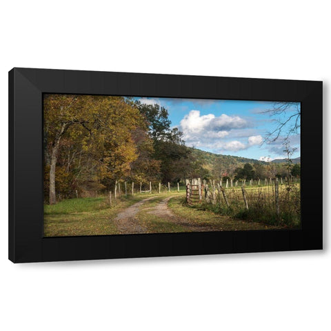 Between the Fences Black Modern Wood Framed Art Print by Head, Danny