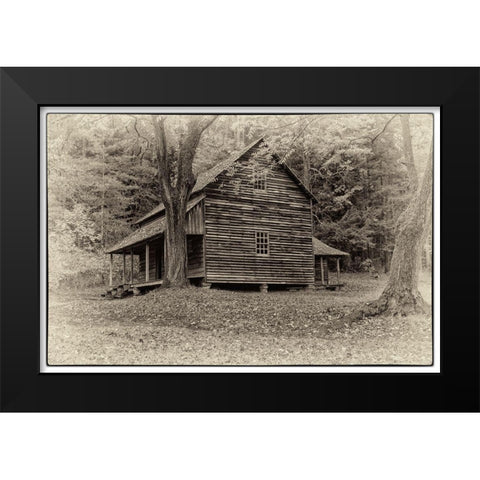 Early Cabin Black Modern Wood Framed Art Print by Head, Danny