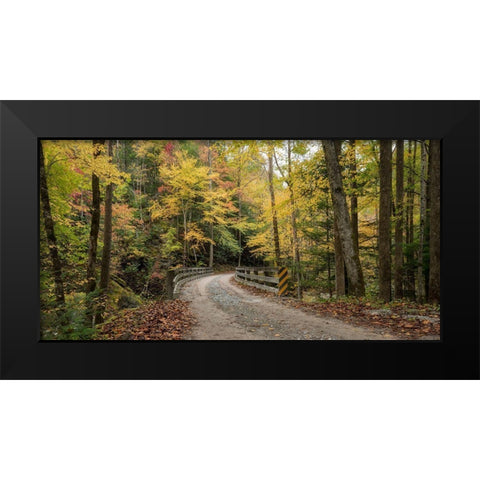 Golden Crossing Black Modern Wood Framed Art Print by Head, Danny
