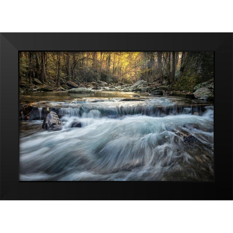 Slight Drop Black Modern Wood Framed Art Print by Head, Danny