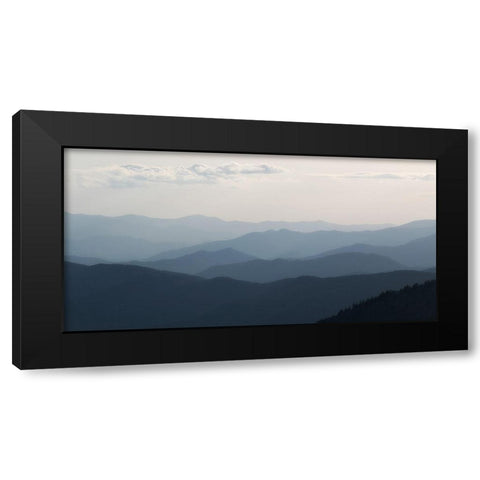 Blue Layers Black Modern Wood Framed Art Print by Head, Danny