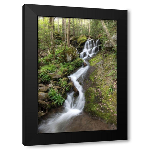 Woven Silk II Black Modern Wood Framed Art Print by Head, Danny