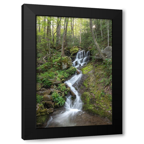 Woven Silk I Black Modern Wood Framed Art Print with Double Matting by Head, Danny