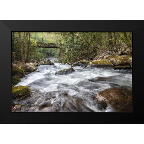 Mountain Rush Black Modern Wood Framed Art Print by Head, Danny