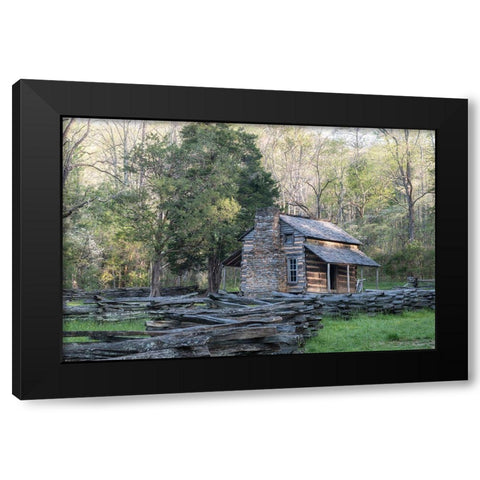 The Cabin II Black Modern Wood Framed Art Print by Head, Danny