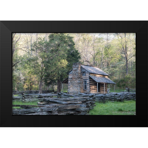 The Cabin II Black Modern Wood Framed Art Print by Head, Danny