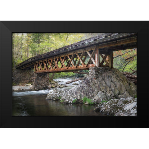Rusty Bridge Black Modern Wood Framed Art Print by Head, Danny
