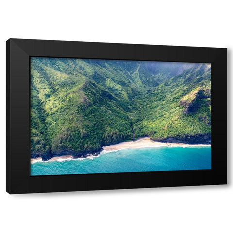 Northshore V Black Modern Wood Framed Art Print with Double Matting by Head, Danny