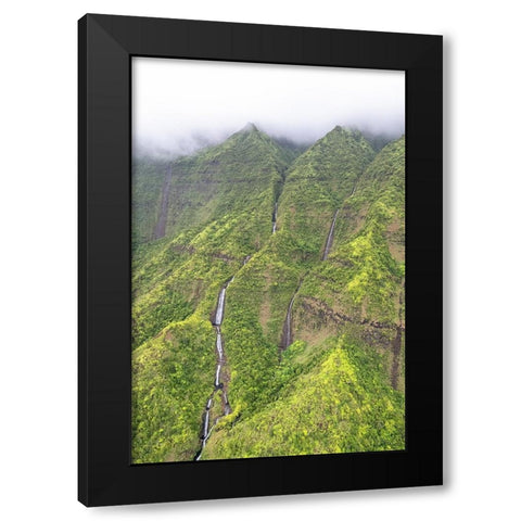 Water Ribbons I Black Modern Wood Framed Art Print by Head, Danny