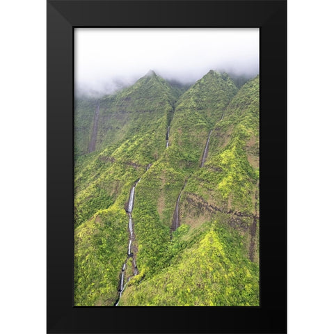 Water Ribbons I Black Modern Wood Framed Art Print by Head, Danny