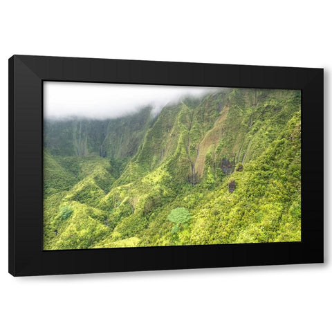 Water Ribbons II Black Modern Wood Framed Art Print with Double Matting by Head, Danny