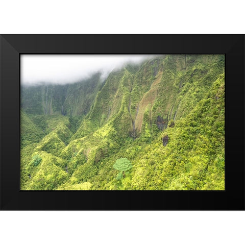 Water Ribbons II Black Modern Wood Framed Art Print by Head, Danny