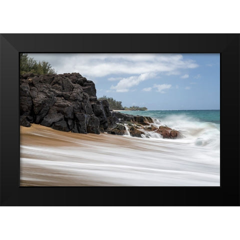 Silky Surf I Black Modern Wood Framed Art Print by Head, Danny