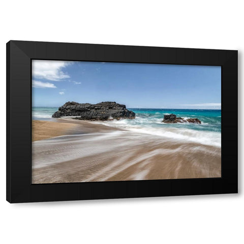 Silky Surf II Black Modern Wood Framed Art Print by Head, Danny