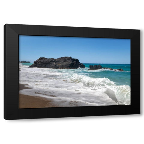 Beaking Surf I Black Modern Wood Framed Art Print with Double Matting by Head, Danny