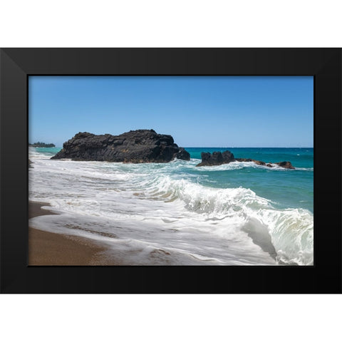 Beaking Surf I Black Modern Wood Framed Art Print by Head, Danny