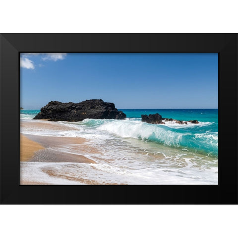 Breaking Surf II Black Modern Wood Framed Art Print by Head, Danny