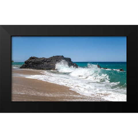 Breaking Surf III Black Modern Wood Framed Art Print by Head, Danny