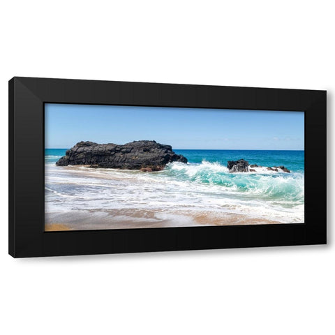 Breaking Surf IV Black Modern Wood Framed Art Print with Double Matting by Head, Danny