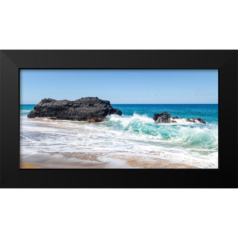 Breaking Surf IV Black Modern Wood Framed Art Print by Head, Danny