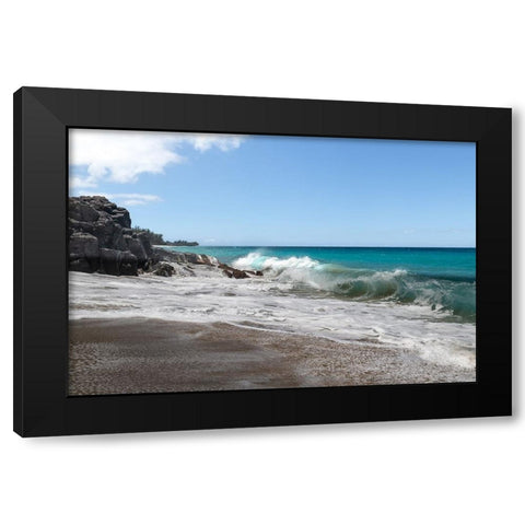 Breaking Surf VI Black Modern Wood Framed Art Print with Double Matting by Head, Danny