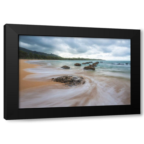 Anahola V Black Modern Wood Framed Art Print by Head, Danny