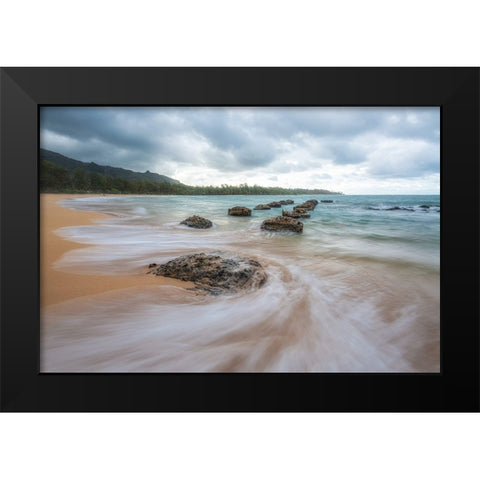 Anahola V Black Modern Wood Framed Art Print by Head, Danny