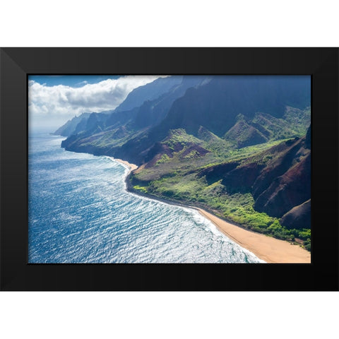 Paradise Black Modern Wood Framed Art Print by Head, Danny