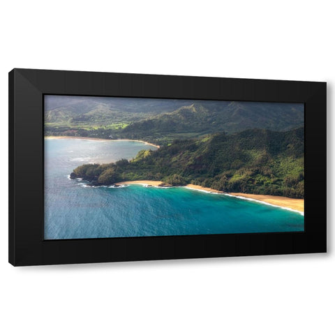 Aqua Shore II Black Modern Wood Framed Art Print by Head, Danny