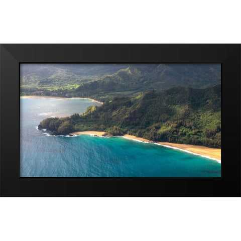 Aqua Shore II Black Modern Wood Framed Art Print by Head, Danny