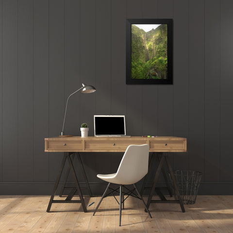 Crater Wall I Black Modern Wood Framed Art Print by Head, Danny
