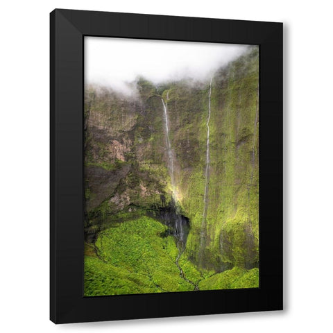 Crater Wall II Black Modern Wood Framed Art Print with Double Matting by Head, Danny