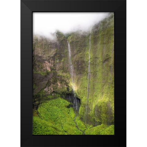 Crater Wall II Black Modern Wood Framed Art Print by Head, Danny