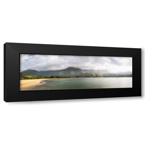 Hanalei Pano II Black Modern Wood Framed Art Print by Head, Danny