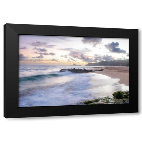 Secret Beach I Black Modern Wood Framed Art Print with Double Matting by Head, Danny