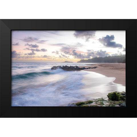 Secret Beach I Black Modern Wood Framed Art Print by Head, Danny