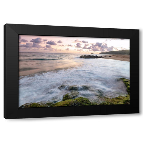 Secret Beach II Black Modern Wood Framed Art Print by Head, Danny