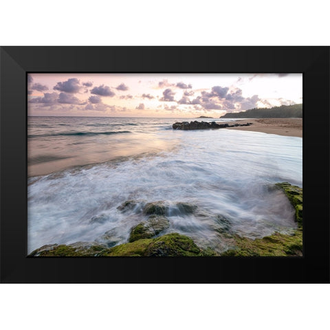 Secret Beach II Black Modern Wood Framed Art Print by Head, Danny