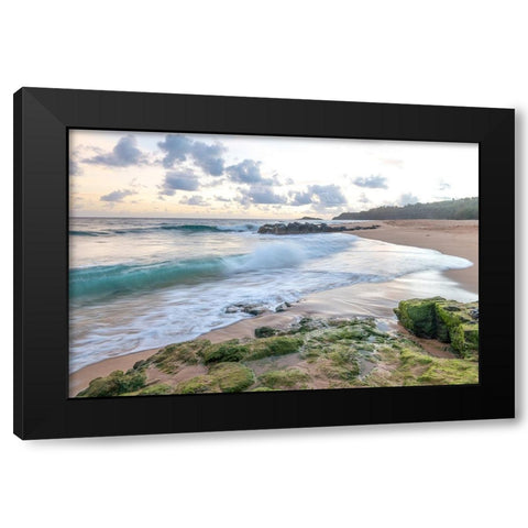 Secret Beach III Black Modern Wood Framed Art Print by Head, Danny