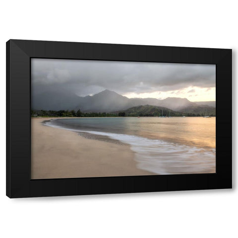 Rain Making Black Modern Wood Framed Art Print by Head, Danny