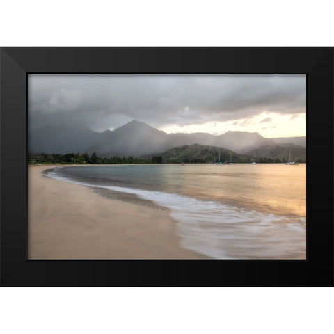 Rain Making Black Modern Wood Framed Art Print by Head, Danny