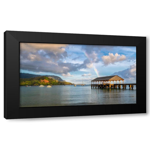 Hanalei Rainbow I Black Modern Wood Framed Art Print by Head, Danny