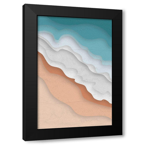 The Ocean Black Modern Wood Framed Art Print by Aesthete