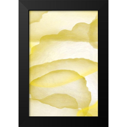 Yellow Paper Black Modern Wood Framed Art Print by Aesthete