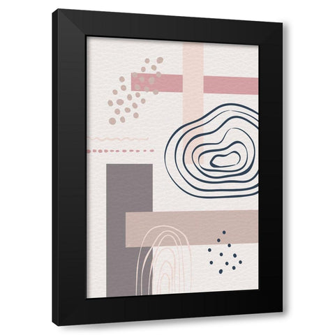 Tokyo One Black Modern Wood Framed Art Print by Aesthete